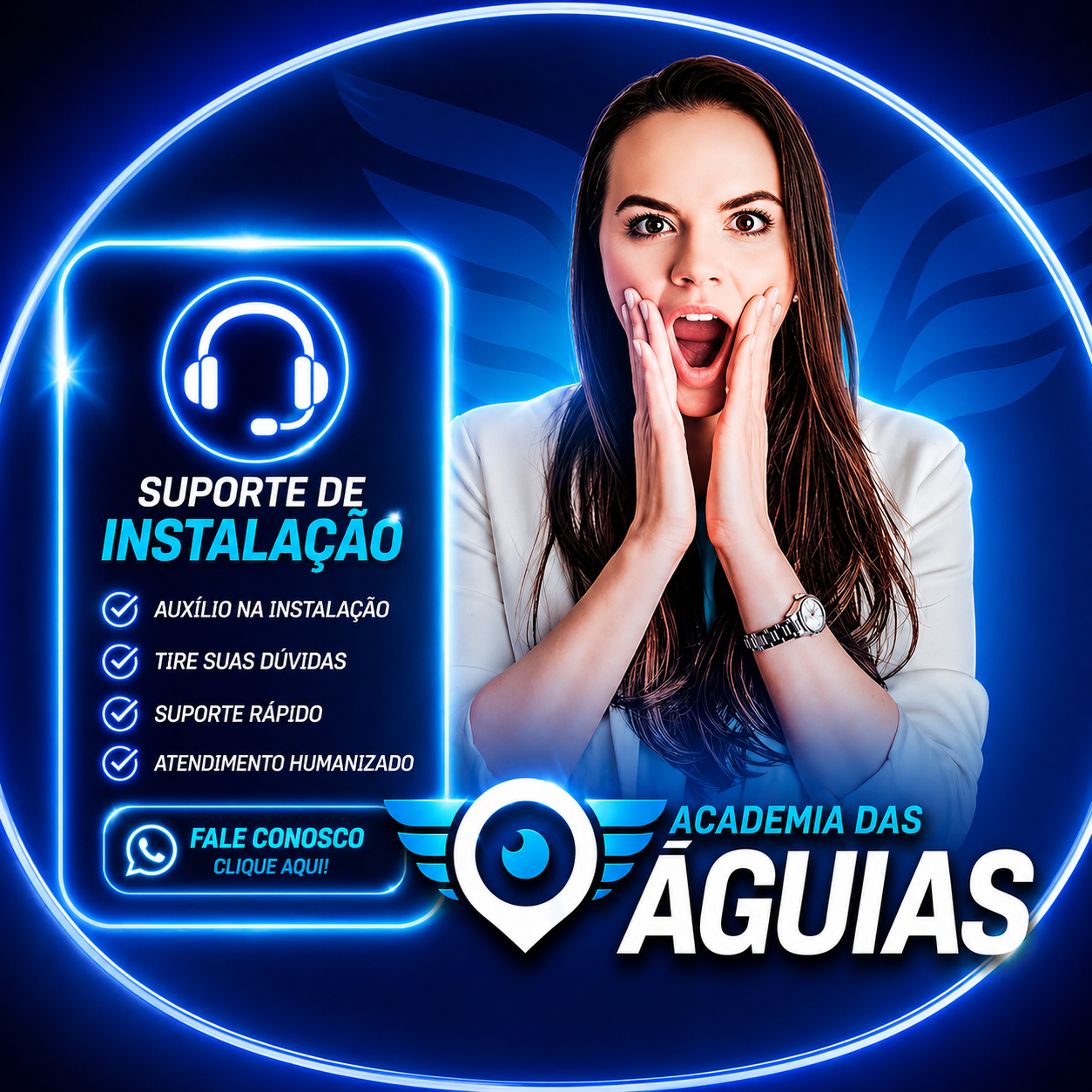 Suporte de instalação Academia das Águias